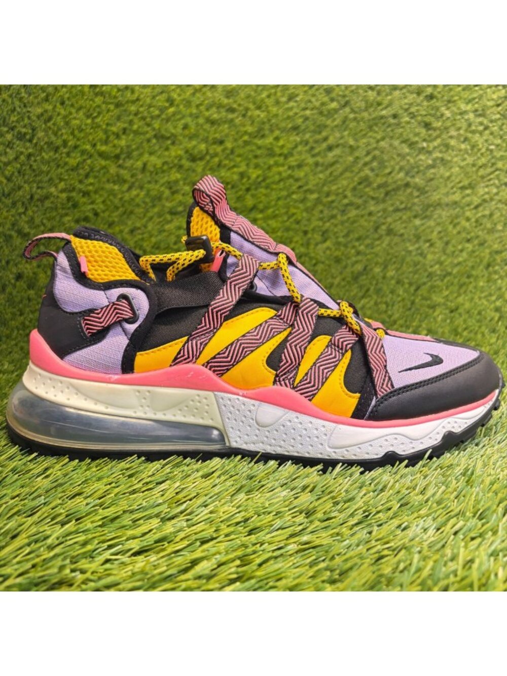 Nike Air Max 270 Bowfin Mens Size 10 Purple Black Pink Running Shoes Sneakers